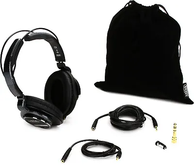 Miktek DH80 Open-back Studio Headphones With Accessories - Black • $24.99