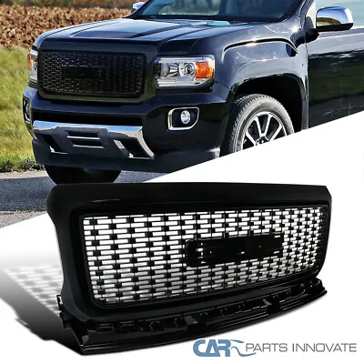$224.45 • Buy Fits 15-18 GMC Canyon Denali Style Glossy Black Front Upper Bumper Hood Grille