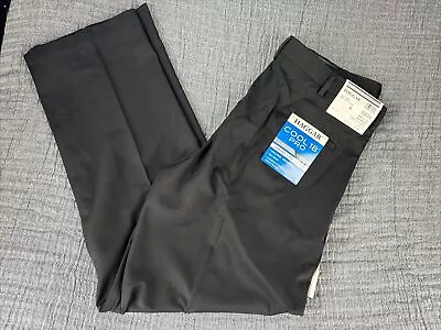 Haggar Men Black Cool 18 Pro Classic Fit Expandable Waist Dress Pants 38W X 32L • $34.95