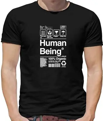 100% Organic Human Being Mens T-Shirt - Funny - Ingredients - Zombie • £13.95