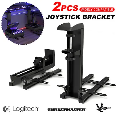 1/2pcs Folding Joystick HOTAS Holder For Thrustmaster Warthog T.Flight Logitech • £47.45