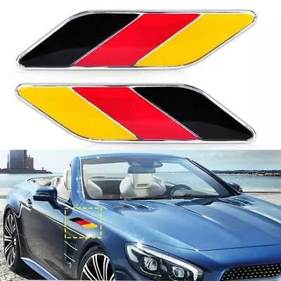 $4.72 • Buy 2x Car German Germany Flag Emblem Badge Stripes Sticker Decals For VW Audi Benz
