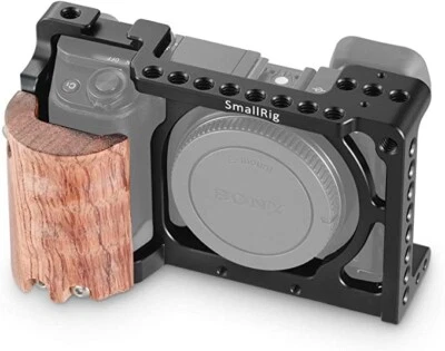 $64.99 • Buy SmallRig Cage With Wooden Handgrip For Sony A6000,A6300