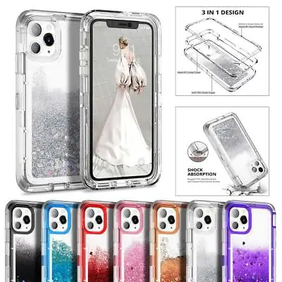 $16.94 • Buy For IPhone 14 13 12 11 Pro XS Max Girl Bling Glitter Liquid Sand Quicksand Case