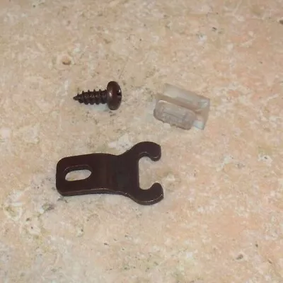 12 Panel Retainer Clip For Glass In Cabinet Doors W/ Screws & Pads Bronze Finish • $8.99