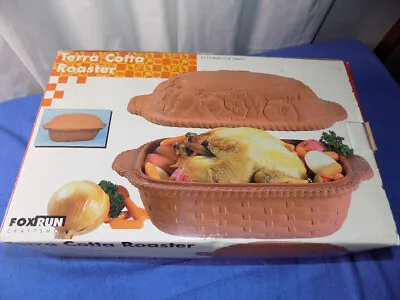 Fox Run Craftsmen Terra Cotta Roaster NEW IN BOX - Clay Pot Cooker - VINTAGE • $47.99