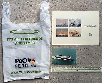 P&O Art Catalogue C1987 P&O Ferries Bag & Pride Of Dover Postcard • £5.50