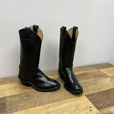 VTG NEW Justin Melo-Veal Western Boots Black Style M6637 SIZE 6 USA Made • $178.85