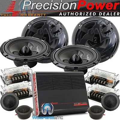 Pk 2 Sets SPL AS60C 6.5  COMPONENT SPEAKERS + PPI TRAX4.1200 4-CHANNEL AMPLIFIER • $149.99