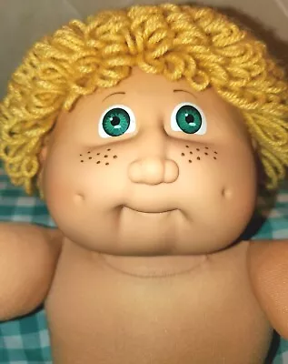 24 HR SALE! Jesmar Cabbage Patch Kid W/Bright Gold Loops Green Eyes & Freckles! • $130