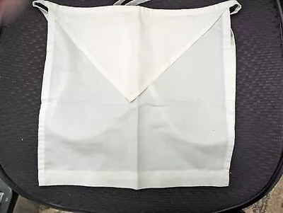 White Duck Cotton Masonic Entered Apprentice Apron Of Initiation And Learning • $12