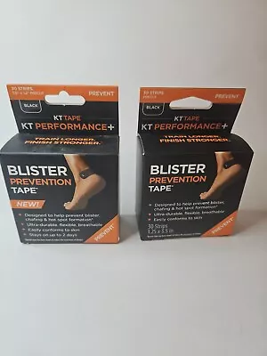 LOT OF 2 KT Tape Precut Perfomance Blister Prevention Tape In Black 30 Strips • $7