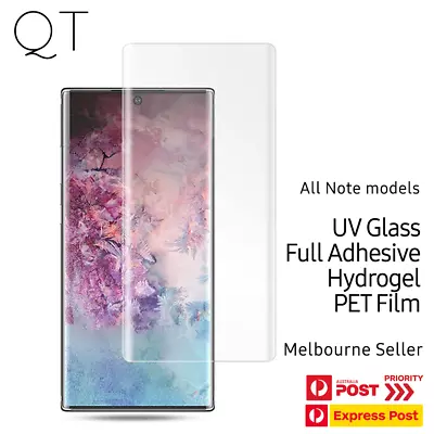 $2.79 • Buy GENUINE Tempered Glass UV Screen Protector For Samsung Galaxy Note 10 9 8 5 4 3