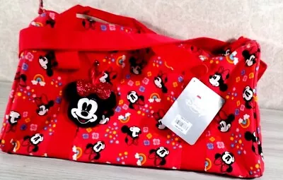 Disney Minnie Mouse Ballet Bag Girls Dance Duffel Weekender Red Tote NWT • $30