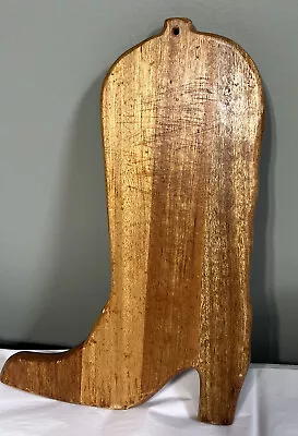 Vintage Dolphin Mahogany Wood Cowboy Boot Shaped Cutting Board~Wall Hanging • $22