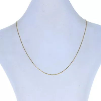 Yellow Gold Box Chain Necklace 15 3/4  - 18k • $199.99