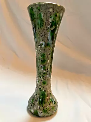 Handmade Ceramic Vase Handcrafted Small Mottled Green Vase - Rare Bud Vase • $9.99