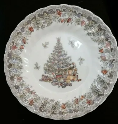 Queens Myott Factory England Seasons Greetings Christmas Salad Lunch Plate 8  • $9.50