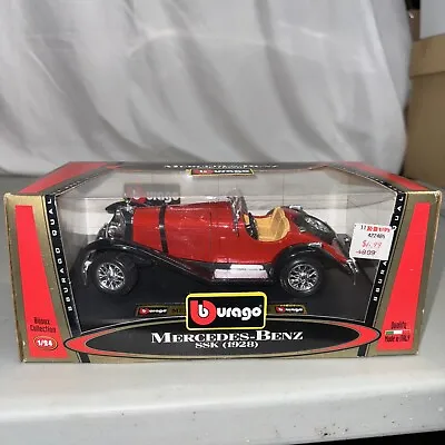 Bburago 1928 Mercedes Benz SSK 1/24 Red Diecast Model • $12.41