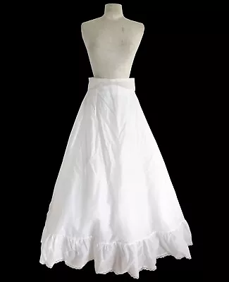 VINTAGE COSTUME Drama WHITE Floor Length FULL CRINOLINE Ballgown PETTICOAT SKIRT • $95