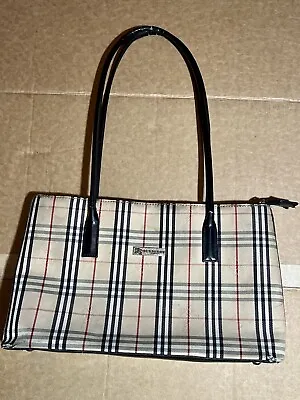 Vintage Burberry Shoulder Bag Women’s Blue Label Fabric Bag - Heavily Used • $61