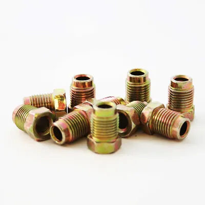 10 X Steel Short Male Brake Pipe Tube Tubing Nut For 3/16 Pipe 10mm X 1mm Thread • £3.58