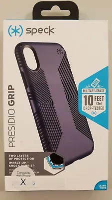 $19.66 • Buy Speck Presidio Grip Case (iPhone X / XS) Gray / Black - Brand New