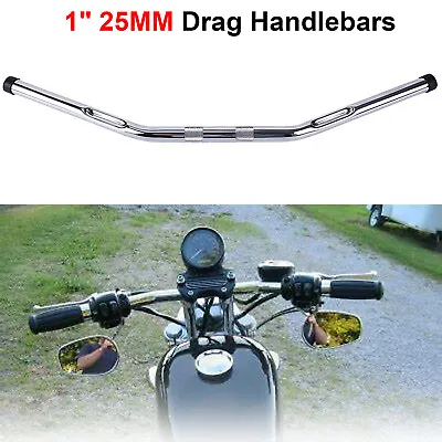 1  25mm Motorcycle Drag Bar Handlebars For Yamaha V-Star XVS 1100 1300 650 950 • $37.55