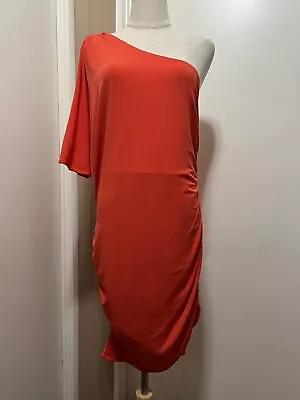 Moda International Dress Womens Size Large Liquid Knit One Shoulder Sleeve • $29