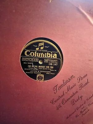 Layton & Johnstone-I'm In The Market For You/Just Like In A Story78RPM Columbia  • £1.49