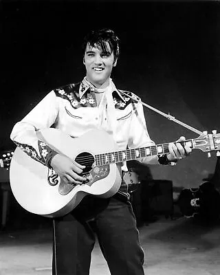 Elvis Presley In Western Style Shirt & Scarf Playing Guitar 24x30 Poster • $29.99