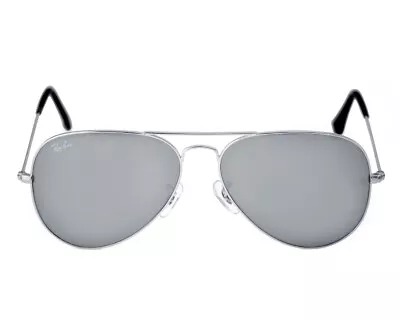 Ray-Ban Sunglasses RB3025 Aviator Mirror Silver Frame Silver Lenses 55mm Unisex • $66.99