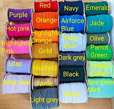 £1.10 • Buy Bargain 1 Metre Coloured 4mm 5mm Soft Flat Elastic Mask Making Craft Stretch