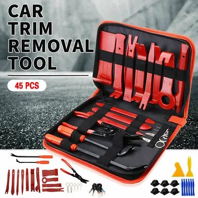 £13.99 • Buy 45 Pcs Car Trim Removal Pry Tool Molding Kit Panel Door Dash Interior Clip Set