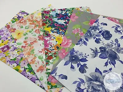 £4.95 • Buy Decopatch Paper, Decoupage Paper FLORAL Half Sheet Collection Pack