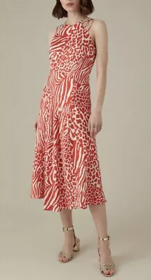 KAREN MILLEN Animal Print Strappy Dress. US2/UK6. New. • $108.99