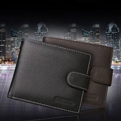 $16.21 • Buy Mens Genuine PU Leather Wallet Cowhide Coin Purse Wallet Multiple Card Slots New