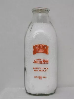 SSPQ Milk Bottle Modern Dairy Inc North N Adams MA BERKSHIRE COUNTY 1978 PLANT • $19.99