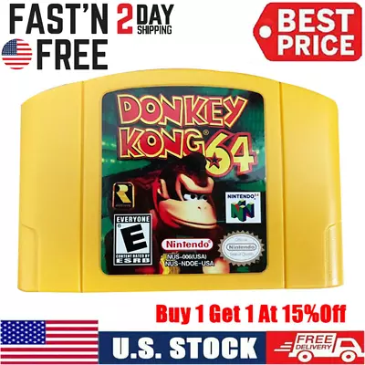 Donkey Kong N64 Video Game Cartridge For Nintendo N64 Console US Version • $17.92