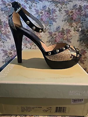 NIB Michael Kors Delancy Ankle Pit Mamba 9.5 Studded Platform Heels • $54