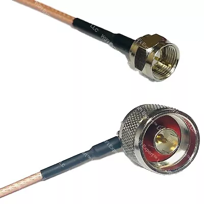 RG316 F MALE To N MALE ANGLE RF Cable FAST-SHIP LOT • $11.24