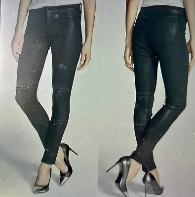 J Brand Coated Super Skinny Jean In Varnished Nightshade Leggings Size 26 X 29 • $20.99