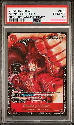 One Piece Awakening Of New Era - Monkey D Luffy 1st Anniversary ST01-012 PSA 10 • $109.99