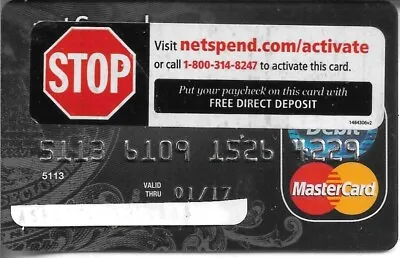 Netspend Card Exp. 01/17 • $9.99