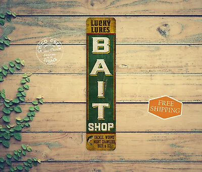 Bait Tackle Shop Sign Fishing Country Decor Hunting Dad Gift 4x18 104182001034 • $19.95