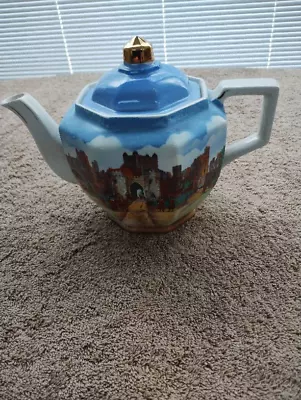 New Hall Henley Pottery - Tower Of London Scene - 1930s Teapot Complete With Lid • £10.50
