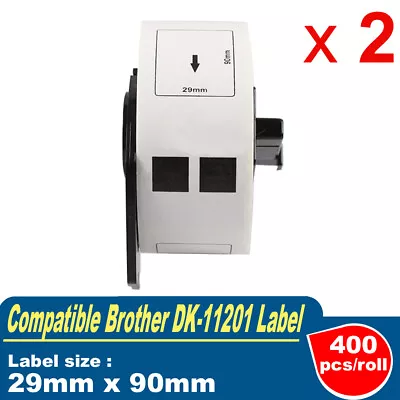 2 Compatible For Brother DK-11201 Address Label 29mm X 90mm QL-500 QL-570 QL-700 • $23.90