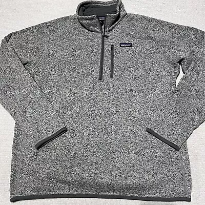 Patagonia Men’s XL Better Sweater 1/4 Zip Jacket Gray Outdoor Excellent Con. • $44