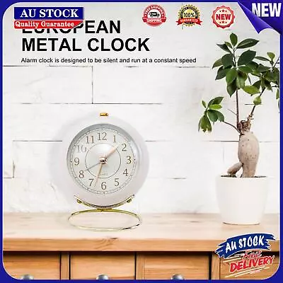 $15.49 • Buy Analog Alarm Clock Light Emitting Silent Non Ticking Clock For Kid (White)