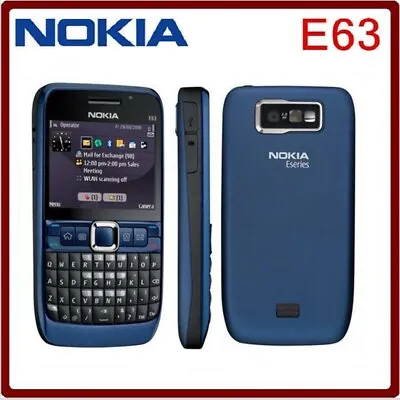 $49.55 • Buy Original Nokia E63 Symbian OS WIFI Bluetooth Unlocked WCDMA 3G Keyboard Phone